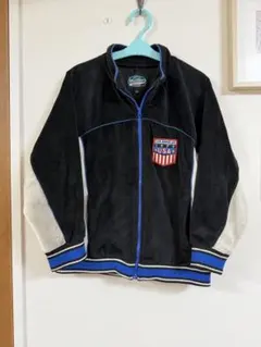 big field USAエンブレム ジップアップベロアジャージ