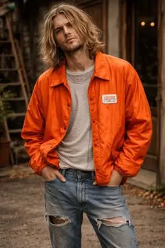 ビンテージ　80s USA製ARISTO JAC ナイロンJK表記L