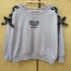 リボン　長袖カットソー