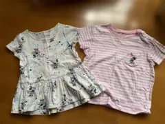 Baby GAP ユニクロ ミニーマウス Tシャツ 2枚セット 100cm