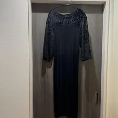 ベロアワンピース黒 フリーサイズ④【最終値下げ中】