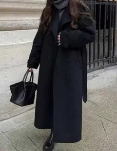 LVEU. ラブユ Puff shoulder long coat - メルカリ