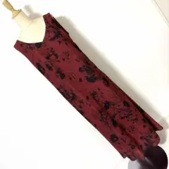 ◎ rienda リエンダ モノクロ フラワー ロングワンピース