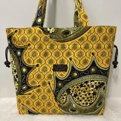 ★新年SALE★新柄アフリカ布BIG巾着トートバッグ