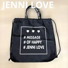 【数回使用】JENNI LOVE 黒　ブラック　ナップザック　ナップサックのサムネイル