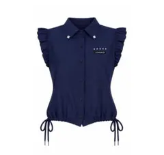 Bijou frill drawstring blouse【ホワイト】 - メルカリ