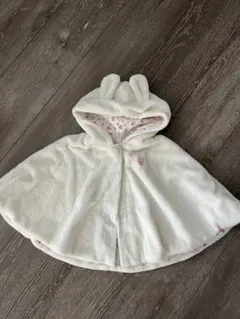 ミキハウス ウサギ耳付きポンチョ