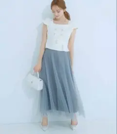 Frayid ヴィンテージサテンミニマルスカート Mサイズ アイボリー 1