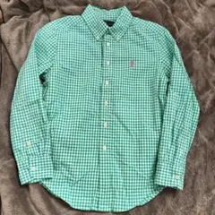 Ralph Lauren グリーンチェック長袖シャツ S(8)