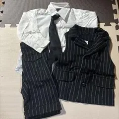 サイズ90 フォーマルセット 白シャツ ストライプ