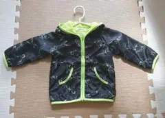 新品 キッズアウター 春　薄手ジャンパー 80 恐竜　花粉予防のサムネイル