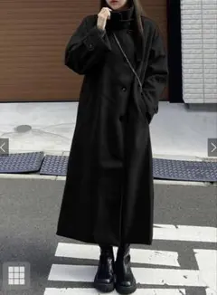 GRL スタンドカラーフェイクウールコート k9048x