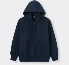 GU ヘビーウェイトスウェットフルジップパーカー ネイビー XL