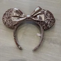 ミニーマウス耳カチューシャ（ローズゴールド）