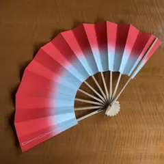 舞扇子 ① 赤白ぼかし 日本舞踊 匿名配送　新品　美品　匿名配送