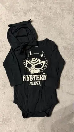 HYSTERIC MINI フード付 HYSTERIC MINI ロンパース フード付き 黒 - メルカリ