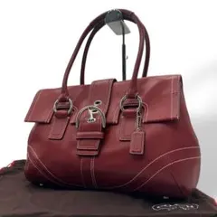 Coach Soho Flap Lether HandBag Red 2343
