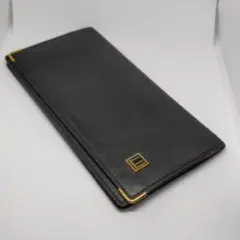 【美品・状態良好】ダンヒル 二つ折り 長財布 ブラック カーフレザー