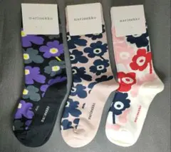 【匿名発送】marimekko マリメッコ 花柄ソックス 3足セット