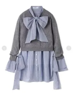 SNIDELリボンシャツワンピースセット