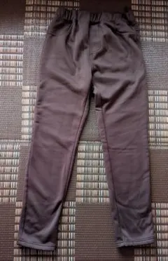 ブラウン 裏起毛カジュアルパンツ