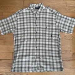 M 01年 オンブレチェックACシャツ Patagonia ポルトガル製