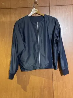 ネイビー ジップアップジャケット レディース