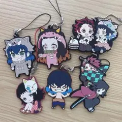 鬼滅の刃　ラバーキーホルダー　6個セット