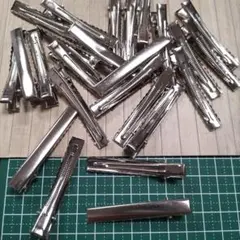 やっとこピン　ヘアクリップ　57×8.5ミリ　シルバー【25個】