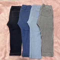 ユニクロ/ベビーレギンス10分丈 /90cm/4点セット