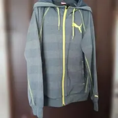 PUMA フード付きジャケット グレー/イエロー