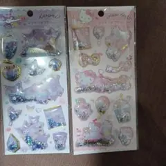 Kuromi & Hello Kitty グリッターシール 2シートセット