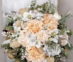 ウェディングブーケ　ブートニアセット　ブライダルブーケ