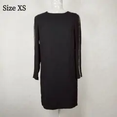 ザラベーシック ZARA BASIC ミニ ワンピース チュニック 黒 XS