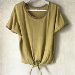 TITICACA チチカカ 綿麻 前結び 半袖 カットソー Tシャツ トップスのサムネイル