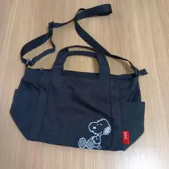 PEANUTS スヌーピー ショルダーバッグ ブラック　トートバック