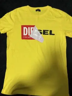 DIESEL Tシャツ イエロー　剥がれロゴ