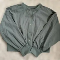 LEPSIMナイロンクルーカーディガン グリーン