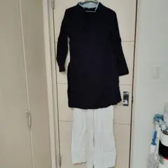 ネイビー チャイナ チャンパオ アオザイ　Sサイズ