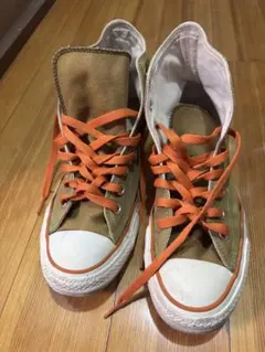 Converse ハイカット カーキ オレンジ