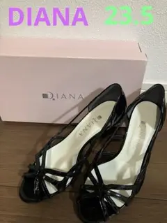 美品　DIANA オープントゥ　パンプス　23.5 結婚式　二次会
