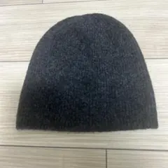 【美品】UNIQLO スフレヤーン ニットビーニー ダークグレー