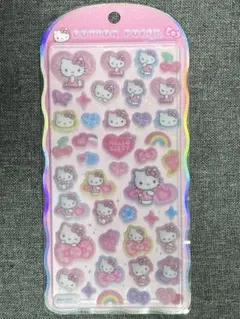 《サンリオ》正規品/コットンパフィーシール/ハローキティ／ヒョウ柄