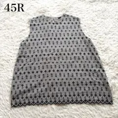 45R藍染インディゴダンガリーカットワーク - メルカリ