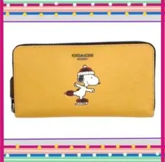 COACH X PEANUTS アコーディオン ウォレット・スヌーピー モチーフ