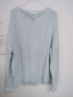 AMERICAN HOLIC ミントグリーン Vネックセーター