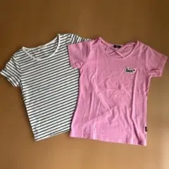 JENNI love 半袖Tシャツ 2枚セット 150 ボーダー ピンク