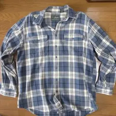 L.L.Bean 青白チェック ネルシャツ 長袖