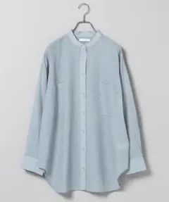 ジーナシス JEANASIS コットンリネンバンドカラーシャツ フリーサイズ