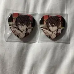 桃源暗鬼 一ノ瀬四季 缶バッジ 2個セット ハート型